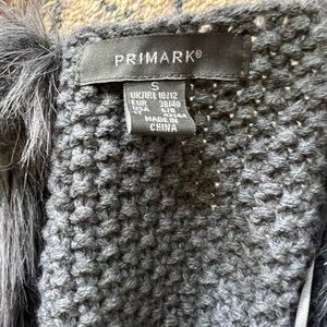 Primark Grey Knit & Fur Vest